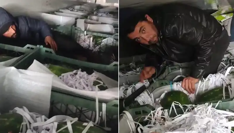 Karpuz Yükü İçinde Gizlenen Göçmenler, Şaşkınlık Yarattı!