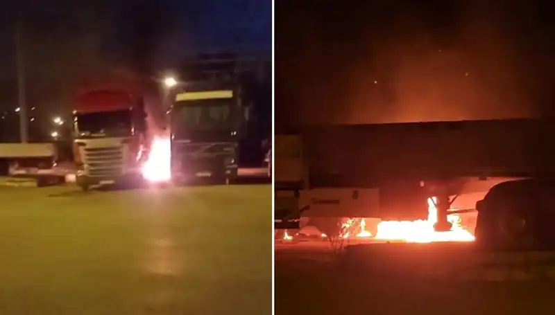 Park Halindeki Tırlar Kısa Sürede Alev Alev Yandı: Olayın Perde Arkası