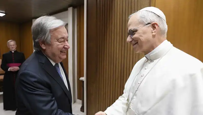 Papa Leo ve Guterres, Küresel Sorunlara Çözüm Arayışı İçin Bir Araya Geldi
